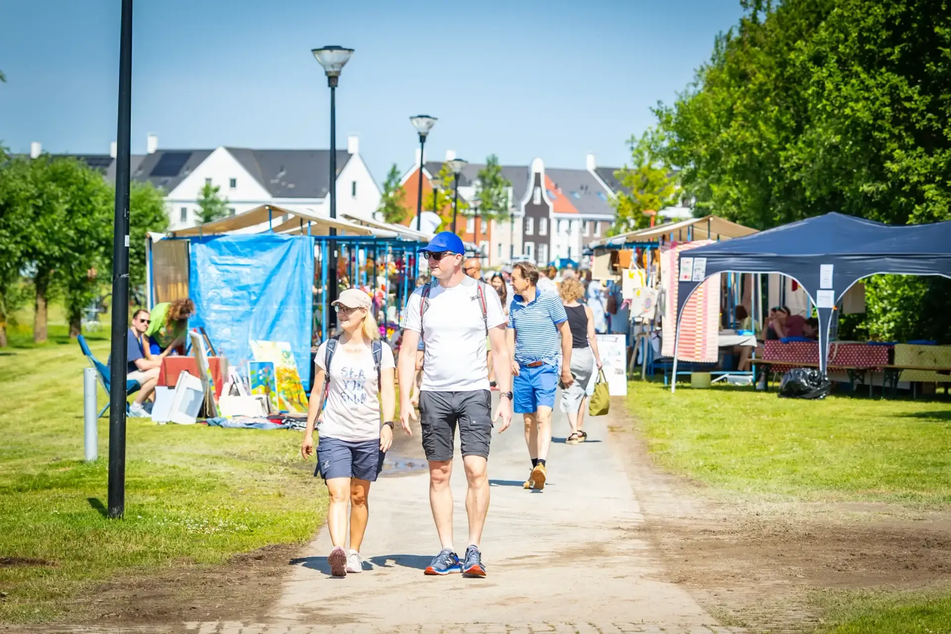 Het festivalterrein bij de Pieter Smitbrug